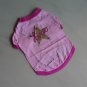 Cotton Pet Dog Clothes Apparel Cute Star Design T-Shirt Pink Color T-0016