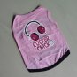 Cotton Pet Dog Clothes Apparel Cute Ear Phone Design Waistcoat Pink Color B6007