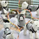 Cotton Pet Dog Clothes Apparel Cute Monkey Design Waistcoat Gray Color T-012