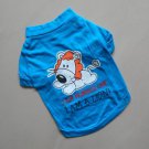 Cotton Pet Dog Clothes Apparel Blue I AM A LION! Design T-Shirt 4 Sizes T5003
