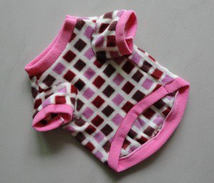 Spring Autumn Soft Lint Pet Dog Clothes Apparel Checkered Design T-Shirt RGZ001
