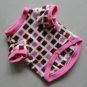 Spring Autumn Soft Lint Pet Dog Clothes Apparel Checkered Design T-Shirt RGZ001