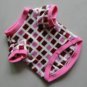 Spring Autumn Soft Lint Pet Dog Clothes Apparel Checkered Design T-Shirt RGZ001