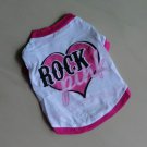 100% Cotton Pet Dog Clothes Apparel Rock Design T Shirt CT-0014