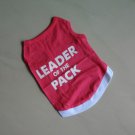 Cotton Pet Dog Clothes Apparel Cute Leader Design Waistcoat Red Color B6008