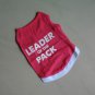 Cotton Pet Dog Clothes Apparel Cute Leader Design Waistcoat Red Color B6008