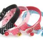 PU Leather Bowknot Style Pet Dog Cat Collars With Bowknot 4 Colors MQ-0106