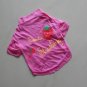 Thin Soft Cotton Pet Dog Clothes Strawberry Design T-Shirt Rose Color T5017-R