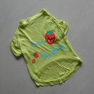 Thin Soft Cotton Pet Dog Clothes Strawberry Design T-Shirt Green Color T5017-G