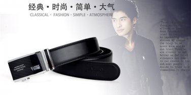 Men&acirc;��s Genuine Leather Belt Alloy Buckle SW-8076 Black Free Shipping