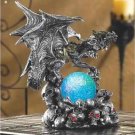 Armored Dragon With Light Up Globe