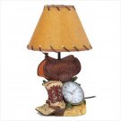 Cowboy Table Clock Lamp