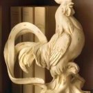 Weathered Ivory Rooster Statue