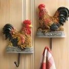 Country Rooster Wall Hooks
