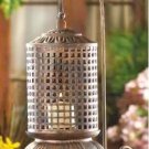 Copper Lattice Candle Lantern