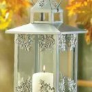 Silver Scrollwork Candle Lantern