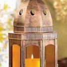 Copper Amber Candle Lantern