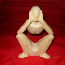 Thinking abstract statuette crocodile wood bali sculpture