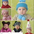 NEW Simplicity Pattern 2585 - Infant Winter Hats in 6 Styles