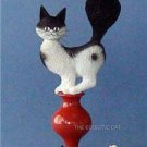 Albert Dubout "Escape Plan" Cat On Stool Afraid of Mice Mouse Statue Sculpture France