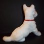L E SMITH GLASS MILK WHITE Handpainted LARGE SCOTTIE WESTIE DOG Figurine 1930's