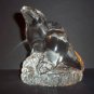 Vintage Mosser Glass Crystal Two Entwined Seals Seal Walrus Figurine Paperweight