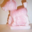 Heisey by Fenton Glass Rosalene Pink Oscar Sparky Plug Horse Pony Stallion HCA '90