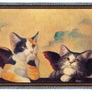 CHERUB CATS ANGEL KITTY TAPESTRY AFGHAN BLANKET THROW 54" x 70" USA MADE!