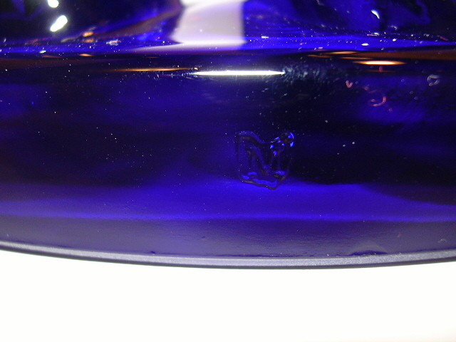 MOSSER PADEN CITY GLASS COBALT BLUE 11.5