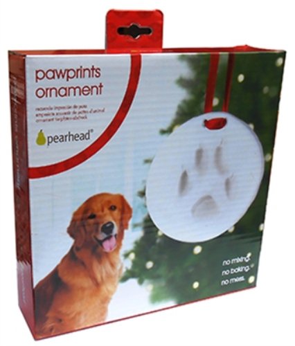 Pawprints Paw Impression Christmas Ornament Kit for Dog Cat Pet Memento ...