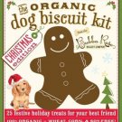 Organic Dog Biscuit Cookbook Kit Christmas Edition w Gingerbread Cookie Cutter