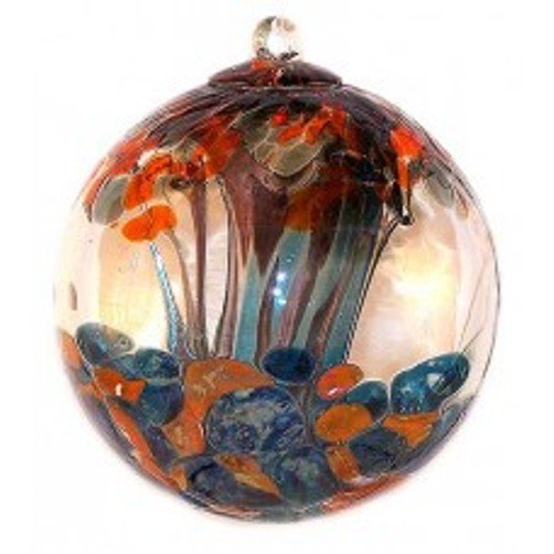 6" European Art Glass GUSTAV KLIMT "TREE OF LIFE" Inspired Witch Ball Kugel