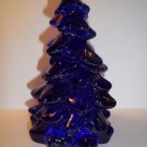 Mosser Glass COBALT BLUE 5.5" CHRISTMAS TREE Figurine Holiday Decoration