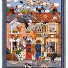 IT''S RAINING CATS & DOGS Humorous Tapestry AFGHAN THROW 54" x 70" USA MADE!