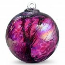 6" European Art Glass Spirit Tree WINE RED IRIDIZED LUSTER Witch Ball Kugel