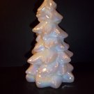 Mosser Glass MILK WHITE CARNIVAL Mother of Pearl 5.5" CHRISTMAS TREE Figurine