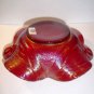 Fenton Glass Ruby Red Carnival Stretch Swan Handled Bowl