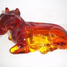 Scarce L E Smith Glass Laying Horse Pony Colt Amberina 1968 Only