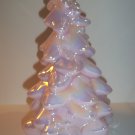 Mosser Glass OPAQUE PINK CARNIVAL 5.5" Medium CHRISTMAS TREE Figurine