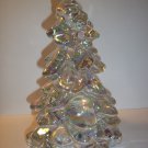 Mosser Glass CRYSTAL CARNIVAL Iridized 5.5" CHRISTMAS TREE Figurine Made In USA!