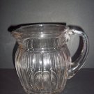 Heisey Glass Small Narrow Panel Crystal Pitcher Cream Pitcher Marked 4.5" Tall