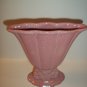 Cowan Pottery of Ohio Art Deco Apple Blossom Pink Seahorse Fan Vase Circa 1920's