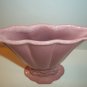 Cowan Pottery of Ohio Art Deco Apple Blossom Pink Seahorse Fan Vase Circa 1920's
