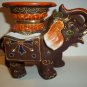 Vintage Japan Japanese Pottery Moriage Lusterware Figural Elephant Cigarette Match Holder Ashtray