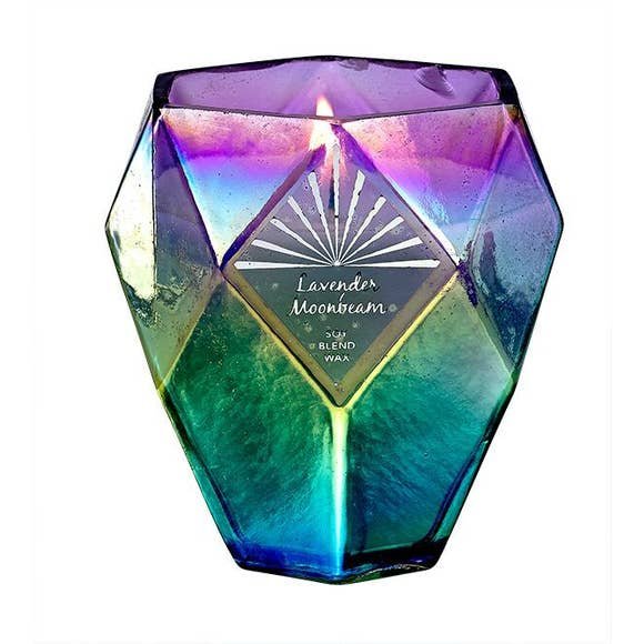 Crystal Magic Candle - Iridescent Ombre Violet - Lavender Moonbeam Scent