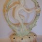 Pottery Nude Nymph In Circle Garland Art Deco Nouveau Flower Frog Germany