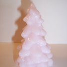 Mosser Glass Crown Tuscan Pink Opaque 2.75" Mini CHRISTMAS TREE Figurine