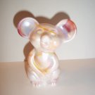 Fenton Glass Ruby Red & White Slag Carnival Mouse Figurine NFGS Exclusive