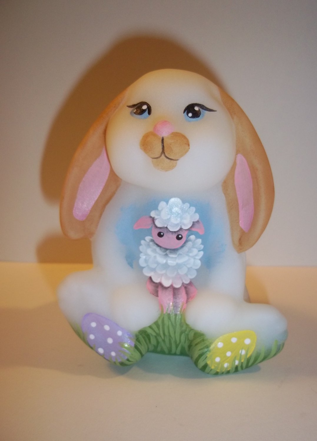 Fenton Glass Easter Bunny Rabbit w Lamb & Chick NFGS Exclusive by CC ...