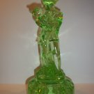 Cambridge Glass Light Emerald Green Two Kid Flower Frog Kids C. 1927-8